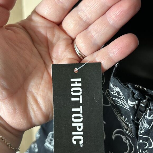 Hot topic black magic witchy spooky lace up punk goth Whimsigoth top new edgy - Picture 8 of 8